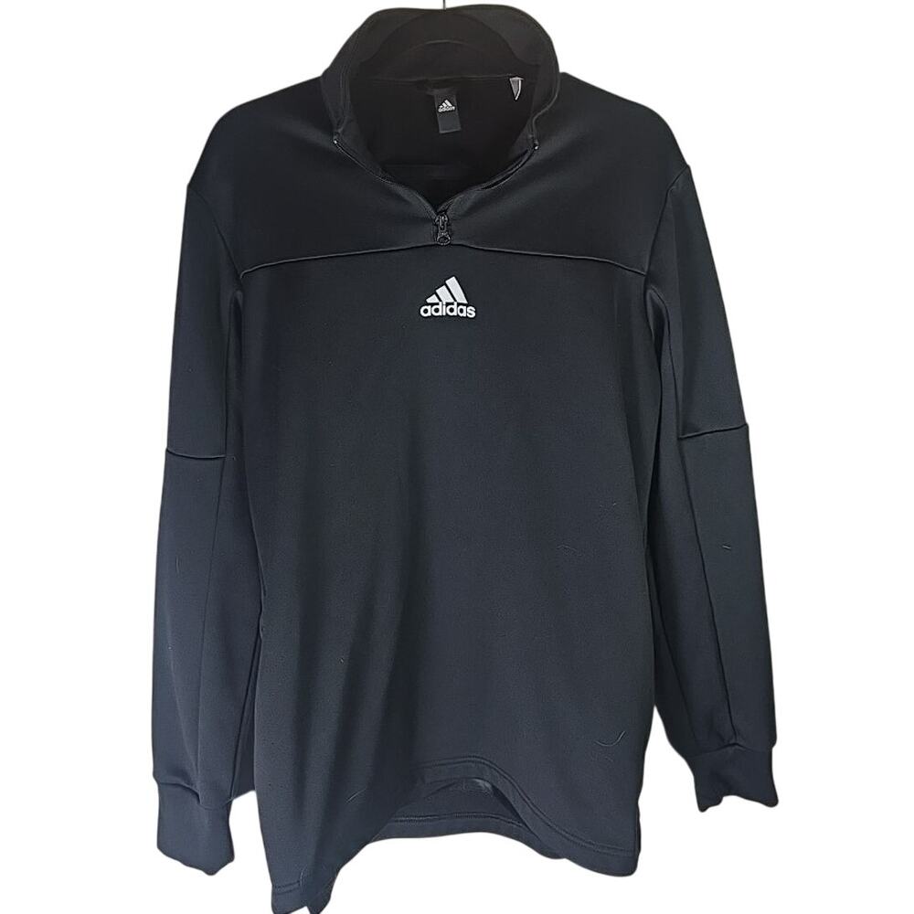 Adidas Golf Classic 1/4 Zip Performance Pullover Mens Medium Black Athletic
